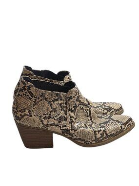 A.N.A. Size 9M Faux Snakeskin Heeled Boots w/ Memory Foam
